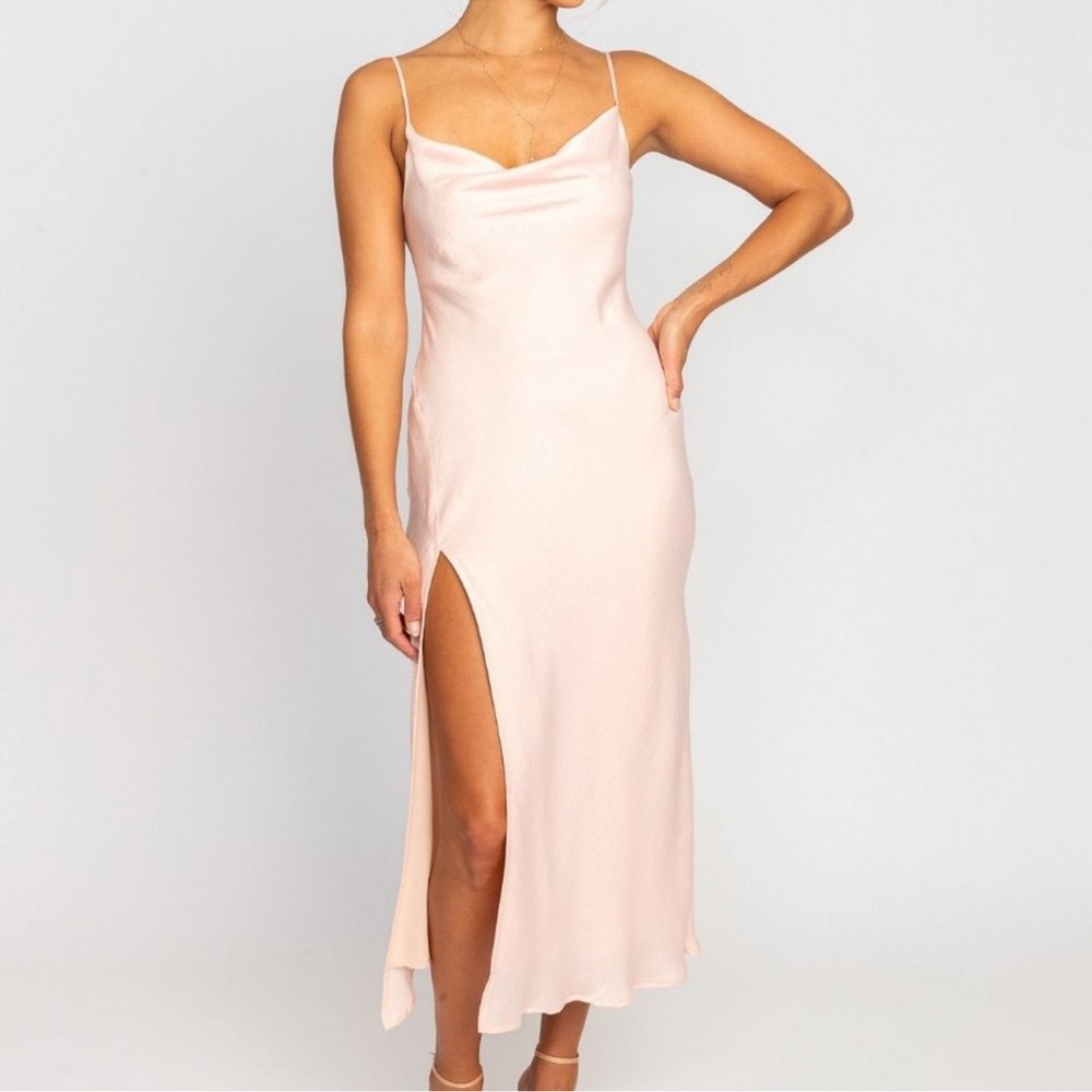 River slip maxi dress